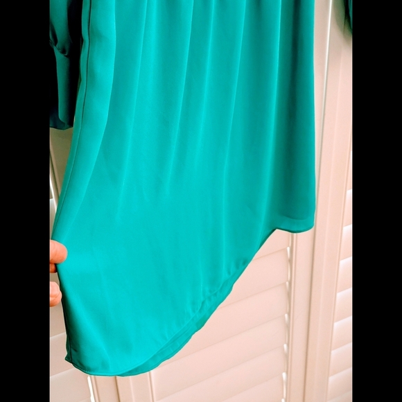 Vince Camuto Teal Faux Wrap Mini Dress NWT - Picture 7 of 10